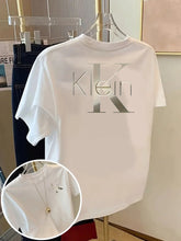 Load image into Gallery viewer, Front and back short-sleeved t-shirts, with logo - Trendy summer and spring women's printed t-shirts. Your best choice
