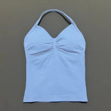 Load image into Gallery viewer, Women's Sexy Sports Bra - Open Back Design, Breathable Stretchy Fabric for Yoga - Elegant Solid Color All-Season Activewear
