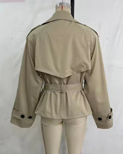 Load image into Gallery viewer, Women's Jacket 2026 New Spring Fashion Khkai Belted Short Jacket for Women Autumn Ladies Jacket Casaul Chic Women Outerwear
