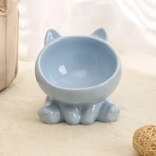 Load image into Gallery viewer, Cat Bowl Pet Accessories Ceramic Diagonal High Feet Cute Protection Cervical Spine Dog Bowl Drink Water Bowl Pet Supplies
