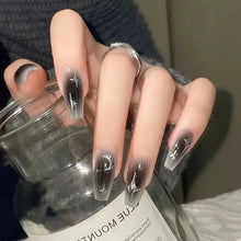 Load image into Gallery viewer, 24pcs Gradient Fake Nails French Ballerina Nail Waterproof Faux Medium Coffin false nails Fingernails Press on Nails Tips
