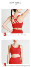 Load image into Gallery viewer, New Summer Sexy Sports Bras Women Fitness Vest Sports Top Cross Back Yoga Bra Running Fitness Breathable Shockproof Yoga Bra
