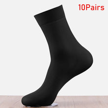 Load image into Gallery viewer, 10pairs Bamboo Fiber Men Socks Summer Spring Sports Socks Sweat absorption deodorant Thin Stripe Breathable Silk Long Sock

