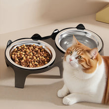Load image into Gallery viewer, 1PC Stainless Steel Cat Food &amp; Water Bowl with Anti-Tip Design Large Capacity Easy-Eat Design for Pet Dog Cat  Feeding Food Bowl
