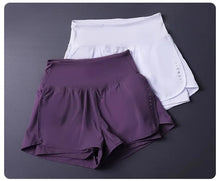 Load image into Gallery viewer, Women's 2 in 1 Shorts with Pockets - Lightweight Breathable Loose Anti-Disclosure Split Side for Yoga Running Gym
