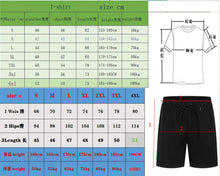 Load image into Gallery viewer, Men's Tracksuit 2 Piece O-neck Short Sleeve Shirt Shorts Set Men's Running Suit Plus Size T shirts Man Clothing Summer T-shirt
