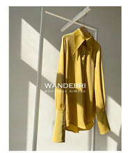 Load image into Gallery viewer, Elegant Satin Office Casual Shirt
