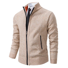 Load image into Gallery viewer, Stand Collar Fleece Zip Cardigan
