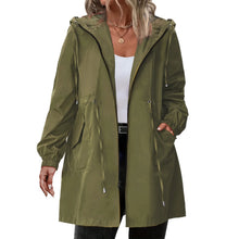 Load image into Gallery viewer, Women Trench Coat New Spring Autumn Jacket Casual Long Sleeve Hooded Mid Long Windbreaker Female Overcoat High-Quality Coats
