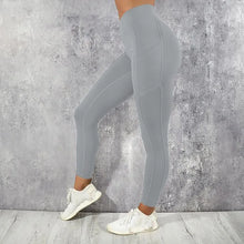 Load image into Gallery viewer, Yoga Fitness Women Leggings High Waist Tights with Pocket Gym Workout Running Stretchy Sexy Butt Liftting Casual Skinny Pants
