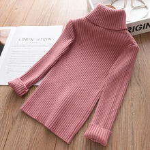 Load image into Gallery viewer, New Sweater Kids Sweaters Autumn Girls Turtleneck Sweaters 1-9Yrs Baby Boys Pullover Winter Knitted Bottoming Boys Sweaters
