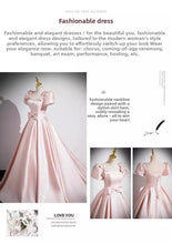 Load image into Gallery viewer, Elegant Party Evening Dress for Women 2026 New Pink French Satin Fashion Chorus Adult Ceremony Fashion Show Banquet Dress
