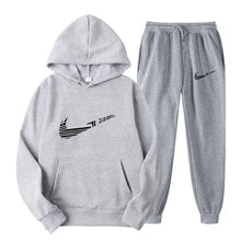Load image into Gallery viewer, Men Tracksuit 2 Pieces Sets Hooded Sweatshirt +Drawstring Pants Male Hoodies Running Sportswear Men Women Autumn Sportwear
