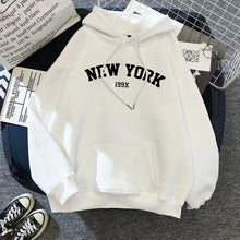 Load image into Gallery viewer, Hoodie Europe and America Sweatshirts for Women New York Letter y2k Autumn Winter   Casual Long Sleeve Pullover with Pockets
