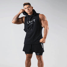 Load image into Gallery viewer, Men's Workout Hooded Tank Tops Bodybuilding Muscle Cut Off T Shirt Sleeveless Gym Hoodies
