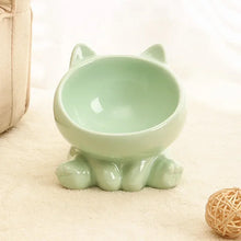 Load image into Gallery viewer, Cat Bowl Pet Accessories Ceramic Diagonal High Feet Cute Protection Cervical Spine Dog Bowl Drink Water Bowl Pet Supplies

