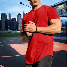Load image into Gallery viewer, Muscle Fitness T-shirt Summer Men's T-shirts Workout short sleeve Tees Running cotton t-shirts Men Gym Sport Training Tops
