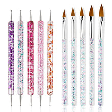 Load image into Gallery viewer, Nail Art Brushes Nail Art Tool Set Nail Dotting Tools Nail Dust Brush Striping Long Lines Nail Drawing Pen Nail Design
