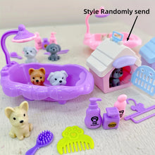 Load image into Gallery viewer, Cute Dog Pet Basket Family Toys Dog Doll Set Cage Toys Scene Playing Toys Christmas Decoration Thanksgiving Gifts color randomly
