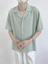 Load image into Gallery viewer, Striped Short Sleeve Shirt Men
