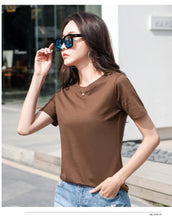 Load image into Gallery viewer, MRMT 2026 Brand New Women's Casual T-shirt White Pure Cotton Quality Short Sleeve Loose Women Fashion Tops Women T shirts Tees
