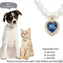 Load image into Gallery viewer, Adjustable Pet Pearl Necklace Accessories for Cats Gotas Animals Fashion Rhinestones Sphynx Cat Collar Kitten Dog collier chat
