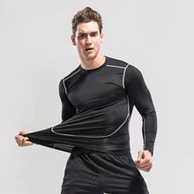 Load image into Gallery viewer, Gym Fitness T Shirt Men's Short Sleeve Summer Boxing Jersey Legging Men Rashguard Compression Pants Quick Dry Tight T-Shirts Men
