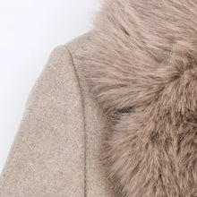 Load image into Gallery viewer, Elegant Belted Fur Collar Overcoat

