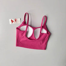Load image into Gallery viewer, Small Sling Vest Integrated Fixed Gathering Sports Underwear Women's Bra Beauty Back Training Fitness Bra Summer Clothing
