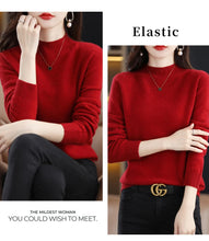 Load image into Gallery viewer, Merino Wool Mock Neck Pullover
