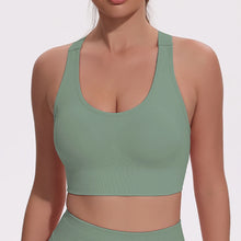 Load image into Gallery viewer, Sports Bras for Women Hollow Out Breathable Seamless Stretchy Beautiful Back Yoga Bra with Removable Cups Gym Sportswear
