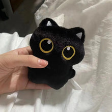 Load image into Gallery viewer, Cute plush toy of a black cat, suitable for decoration and also a great gift option.
