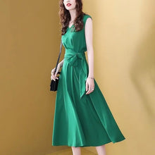 Load image into Gallery viewer, Elegant Sleeveless V-Neck Midi Dress
