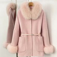 Load image into Gallery viewer, Luxury Wool Fur Winter Long Coat
