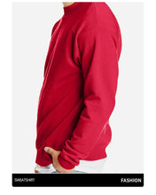 Load image into Gallery viewer, Men'S Solid Sweatshirts Autumn Winter Loose Fleece Soft Hoodies Basics Crewneck Warm Sportswears Street Casual Mens Clothes
