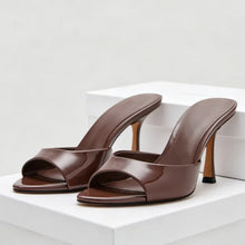 Load image into Gallery viewer, Sexy Brand High Heels Slides Female Slippers New Summer Open Toe Sandals Female Concise Mature Designer Banquet Party Shoe Woman
