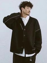 Load image into Gallery viewer, Retro Patchwork Knit Cardigan
