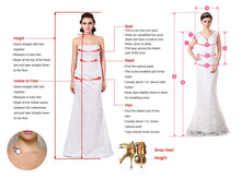 Load image into Gallery viewer, Women's A-line Evening Dresses Floor-length O-neck Full Sleeve Prom Dress Fashion Flowers Ruched Simple Draped Gowns Customized

