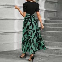 Load image into Gallery viewer, Elegant Lace-Up Ruffle Hem Dress
