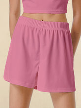 Load image into Gallery viewer, Casual Shorts Women 2024 New Summer Simple Comfortable Elastic Waist Cool Breathable Solid Color Casual Sports Five Quarter Pant
