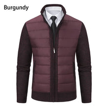 Load image into Gallery viewer, Autumn Winter Sweaters for Men Casual Knitted Sweaters Large Size Solid Color Plus Velvet Cardigan Knitted Sweater Cotton Coat

