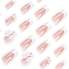 Load image into Gallery viewer, 24 square-shaped false nails, 1 jelly glue sticker + 1 nail file
