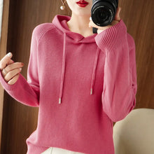 Load image into Gallery viewer, Soft Knit Hooded Pullover Sweater
