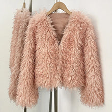 Load image into Gallery viewer, Fur Coat Eco-friendly Coats for Woman Artificial Winter Fur Coat Warm Women's Clothing New in Coats &amp; Jackets Women Tops Stones
