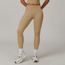 Load image into Gallery viewer, Fitness Leggings High Rise Hip Lift Brushed Soft Material For Ladies Outdoor Elastic Slim Fit Outer Wear Sports Tight Pants

