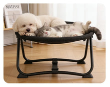 Load image into Gallery viewer, Foldable Elevated Pet Bed Breathable Linen Mesh Raised Cat Dog Sleeping Indoor Small Puppy Kitten Rest Sofa with Storage Bag
