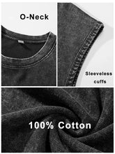 Load image into Gallery viewer, Summer Men's Washed Cotton Tank Tops Muscle Gym Sleeveless Workout T Shirts Running Beach Loose Cutoff Tees
