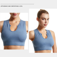 Load image into Gallery viewer, Women's Sleeveless Sports Bra Navel-Leaking with A Chest Pad  Highly Elastic Vest Sexy Stretchy Breathable Bra

