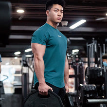Load image into Gallery viewer, Men's Gym T Shirts Quick Dry Short Sleeve Summer Sports T-shirt Elastic Fitness Workout Tops Casual Bodybuilding Athletic Tee
