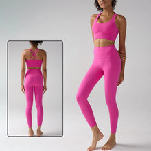 Load image into Gallery viewer, Women's Yoga Set Workout Set 2 Piece High Waist Yoga Leggings Sports Bra Gym Suit Activewear Sports Fitness Set Sports Suit
